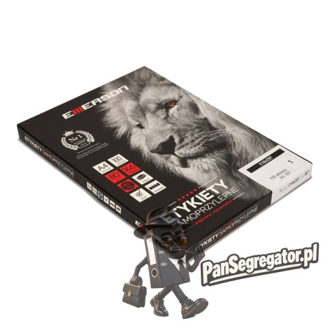 Etykiety A4 białe (100ark) 210x297mm nr.027 EMERSON eta4210x297p