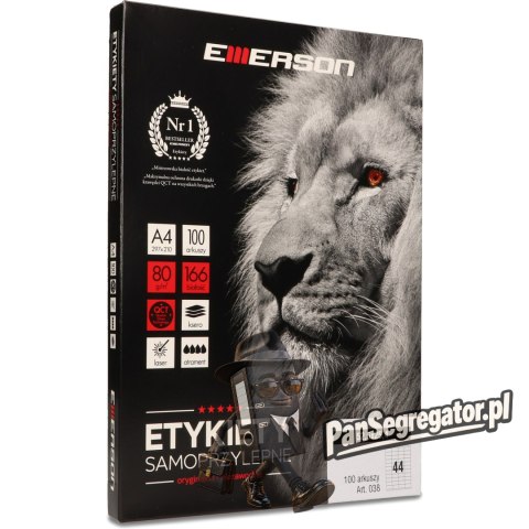 Etykiety A4 białe (100ark) 52,5x25,4mm nr.038 EMERSON eta4525x254w