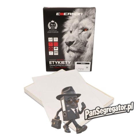 Etykiety A4 białe (100ark) 64x33.8mm nr005 EMERSON eta4064x338