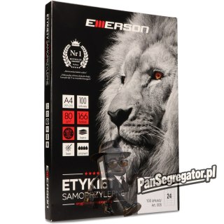 Etykiety A4 białe (100ark) 66x33.8mm nr006 EMERSON eta4066x338