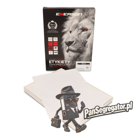 Etykiety A4 białe (100ark) 70x16.9 mm nr.039 EMERSON eta4070x169w