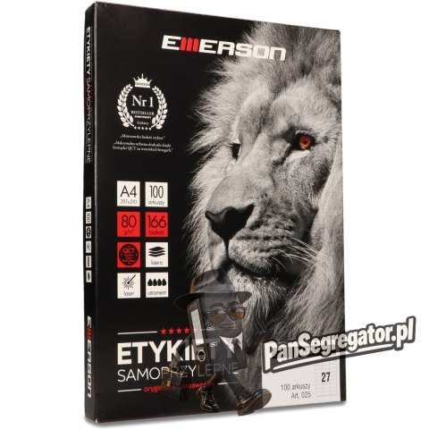 Etykiety A4 białe (100ark) 70x32mm nr.025 EMERSON eta4070x032w