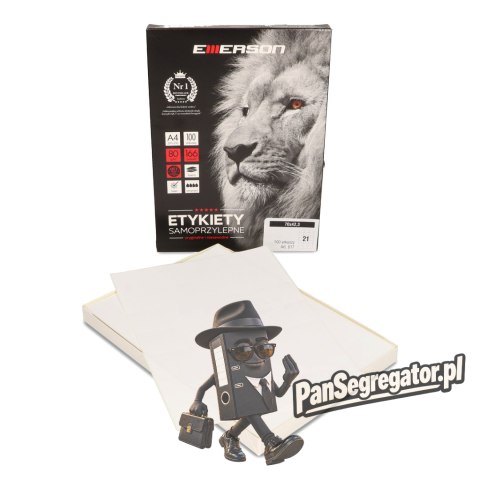 Etykiety A4 białe (100ark) 70x42.3mm nr017 EMERSON eta4070x423