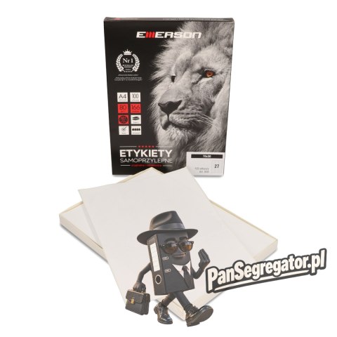 Etykiety A4 białe (100ark) 70*30mm nr.008 EMERSON eta4070x030w