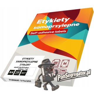 Etykiety A4 białe BASIC (100ark) 210x297mm eta4210x297wbas