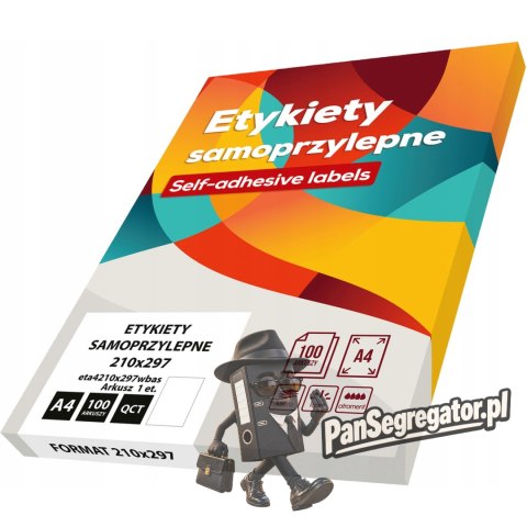 Etykiety A4 białe BASIC (100ark) 210x297mm eta4210x297wbas