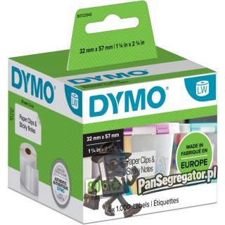 Etykiety DYMO 57x32 biała różnego przeznaczenia S0722540