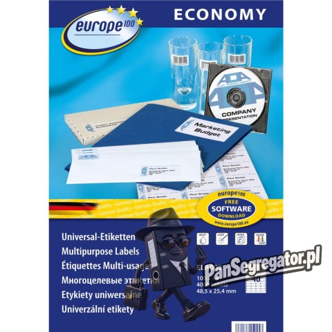 Etykiety ECONOMY A4 białe 48.5x25.4mm ELA002 AVERY ZWECKFORM