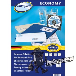 Etykiety ECONOMY A4 białe 70x37mm ELA011 AVERY ZWECKFORM