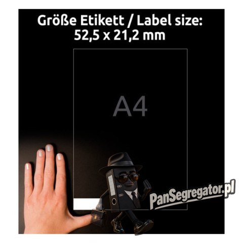 Etykiety białe 52,5x21,2mm (25 arkuszy = 1400 etykiet) usuwalne L6027REV-25 AVERY ZWECKFORM