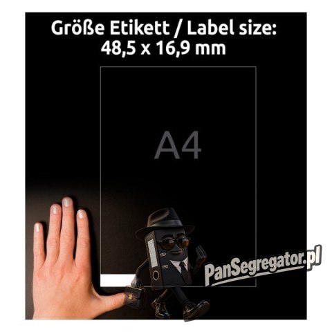 Etykiety białe ULTRA GRIP 48,5x16,9mm (25arkuszy = 1600 atykiet) 4785 AVERY ZWECKFORM