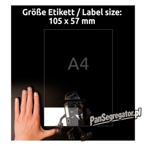 Etykiety białe ULTRAGRIP 105x57mm (25 arkuszy=250 etykiet) 6137 AVERY ZWECKFORM