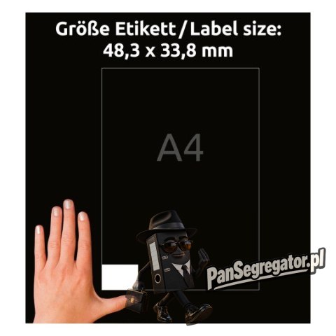 Etykiety białe ULTRAGRIP 48,3x33,8mm (25 arkuszy = 800 etykiet) 4789 AVERY ZWECKFORM