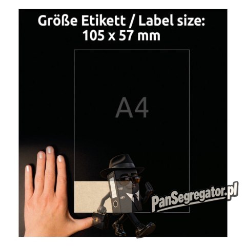 Etykiety ekologiczne brązowe 105x57mm (25 arkuszy= 250sztykiet) L7108-25 AVERY ZWECKFORM