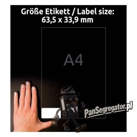 Etykiety foliowe białe HEAVY DUTY 63,5*33,9mm (8 arkuszy= 192 etykiety) L4773-8 AVERY ZWECKFORM