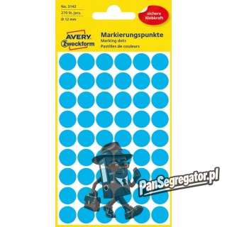 Etykiety kółka Q12mm niebieskie 3142 AVERY ZWECKFORM
