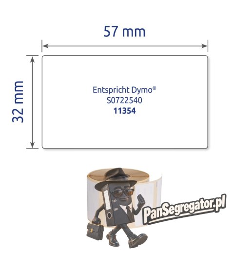 Etykiety uniwersalne w rolce 1000 etyk.57x32mm, usuwalne, białe AS0722540 AVERY ZWECKFORM