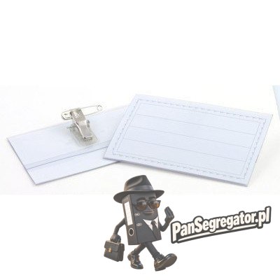 Identyfikator z klipsem i agrafką 90x55mm GR-50 do identyfikacji pracowniczej 130-1063 GRAND