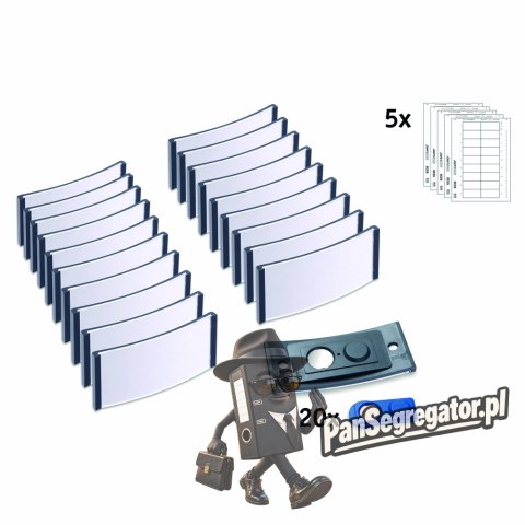 Identyfikatory imienne POLAR30 70x30mm (20 sztuk) antracyt POL30MA02-20DR