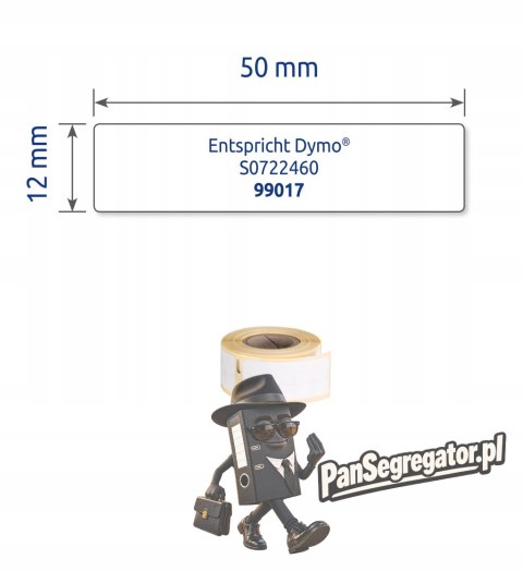 Minietykiety w rolce 220 etyk. 12 x 50 mm, trwałe, białe AS0722460 Avery Zweckform