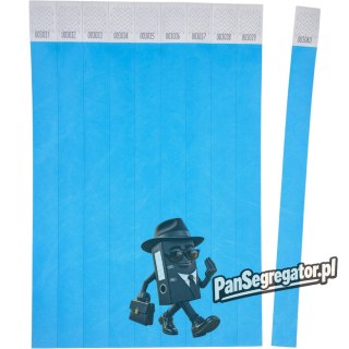 Opaski na rękę 256x19mm (50 arkuszy = 500 opasek) neonowe niebieskie TYVBL-50 AVERY