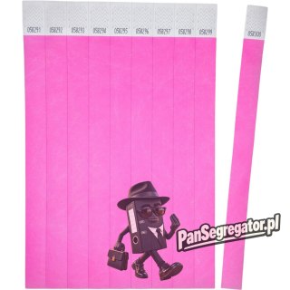 Opaski na rękę 256x19mm (50 arkuszy = 500 opasek) neonowe różowe TYVPK-50 AVERY