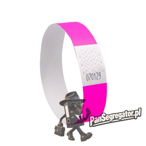 Opaski na rękę 256x19mm (50 arkuszy = 500 opasek) neonowe różowe TYVPK-50 AVERY