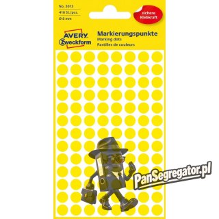 Trwałe kółka do zaznaczania 8mm 416szt./op. żółte 3013 AVERY ZWECKFORM