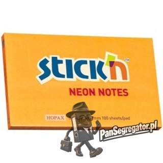 Bloczek 127x76mm 100k pomarańczowy neonowy 21168 STICK"N