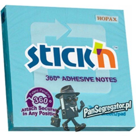 Bloczek 76x76mm niebieski 360stopni STICK`N 21553