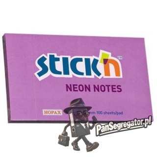 Bloczek STICK"N 127x76mm fioletowy neonowy 100k 21214 STICK"N