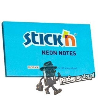 Bloczek STICK`N 127x76mm niebieski neonowy 100k 21213