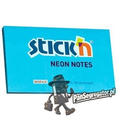 Bloczek STICK`N 127x76mm niebieski neonowy 100k 21213