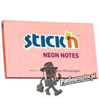Bloczek STICK"N 127x76mm różowy neonowy 100k 21170 STICK"N