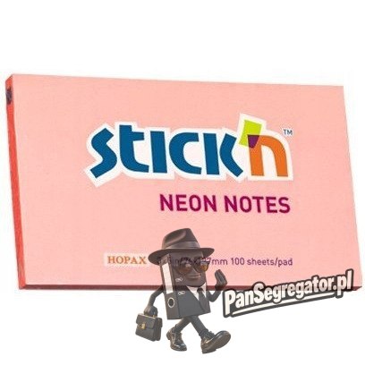 Bloczek STICK"N 127x76mm różowy neonowy 100k 21170 STICK"N