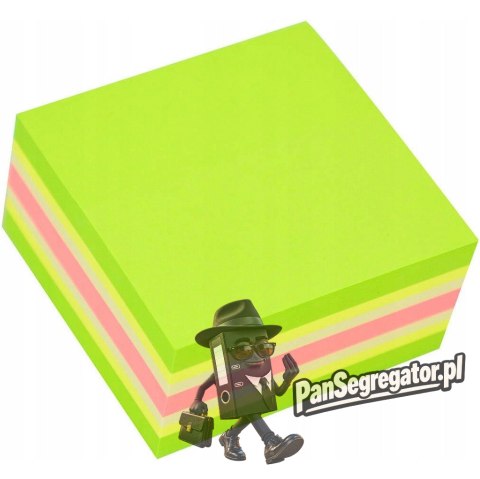 Bloczek STICK"N 51x51mm zielony-mix neon i pastel 21534