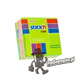 Bloczek STICK"N 51x51mm zielony-mix neon i pastel 21534