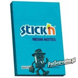 Bloczek STICK"N 76x51mm niebieski neon 100k 21207 STICK"N