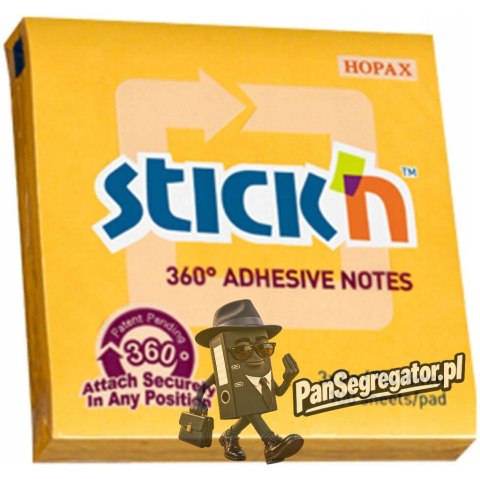 Bloczek STICK`N 76x76mm 360stopni ciemnożółty 21551