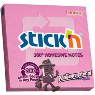 Bloczek STICK"N 76x76mm 360stopni różowy 21554