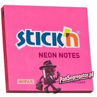 Bloczek STICK"N 76x76mm ciemnoróżowy neonowy 100k 21165 STICK"N
