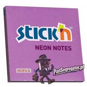 Bloczek STICK"N 76x76mm fioletowy neonowy 100k 21210 STICK"N