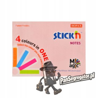 Bloczek STICK"N MAGIC PAD 76x101mm pastele mix kolorów 21575