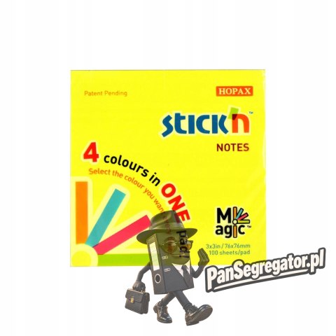Bloczek STICK"N MAGIC PAD 76x76mm neon mix kolorów 21571