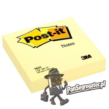 Bloczek samoprzylepny 100x100mm 200k żółty POST-IT (5635) UU011062062 3M