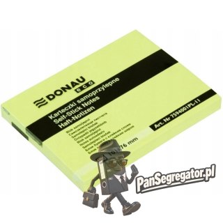 Bloczek samoprzylepny 101x76mm 100k żółty ECO 7594001PL11 DONAU