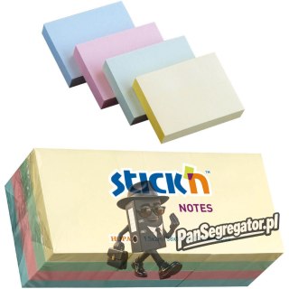 Bloczek samoprzylepny 38x51mm 100k mix pastelowy (12szt) STICK`N 21531