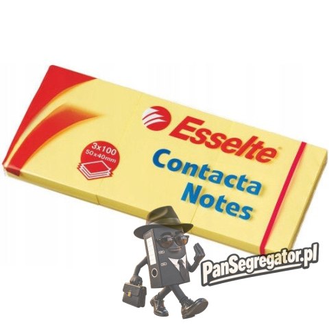 Bloczek samoprzylepny 40x50mm 100k żółty (3szt) ESSELTE 83012