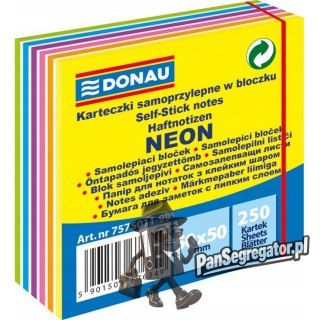Bloczek samoprzylepny 50x50mm 250k neonowy/pastelowy mix kolorów 7575011PL-99 DONAU