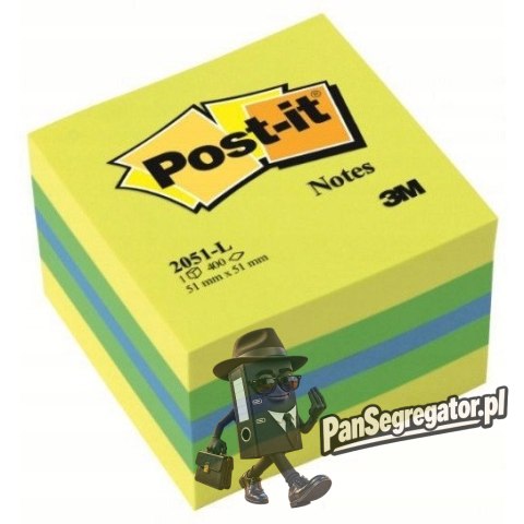 Bloczek samoprzylepny 51x51mm 400k cytrynowy POST-IT 009543115 3M